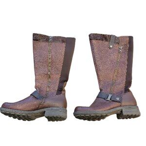 Earth Origins by Earth Portia Wide Shaft Dark Brown Distressed Leather High Boot